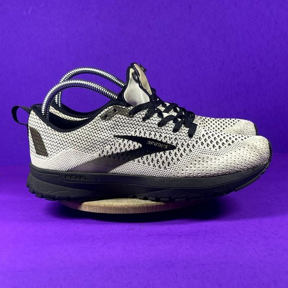 Brooks Shoes - Brooks Women's Grey/Black Revel 4 Running Sneakers 1203371B121 Shoe Size 8